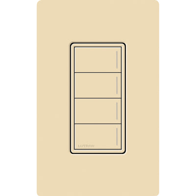 Lutron RadioRA 3 Sunnata RF 4-Button Keypad, 120-277V, Clear Connect Type X, Ivory, RRST-W4B-IV
