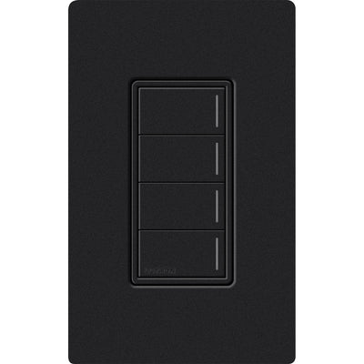 Lutron RadioRA 3 Sunnata RF 4-Button Keypad, 120-277V, Clear Connect Type X, Midnight, RRST-W4B-MN