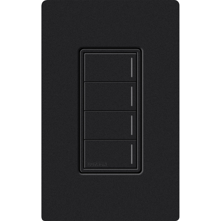 Lutron RadioRA 3 Sunnata RF 4-Button Keypad, 120-277V, Clear Connect Type X, Midnight, RRST-W4B-MN