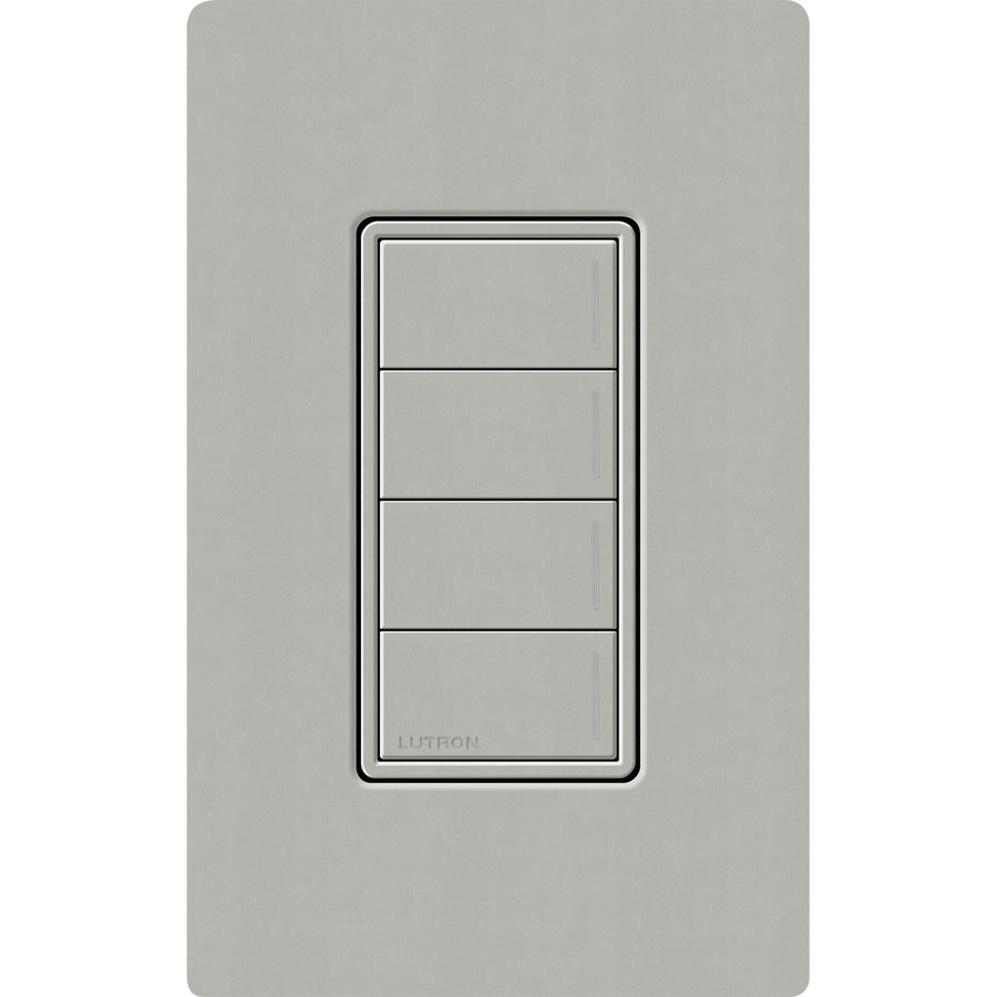Lutron RadioRA 3 Sunnata RF 4-Button Keypad, 120-277V, Clear Connect Type X, Pebble, RRST-W4B-PB