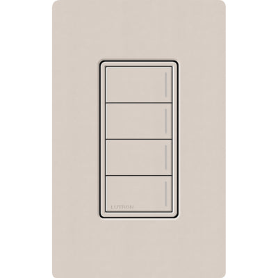Lutron RadioRA 3 Sunnata RF 4-Button Keypad, 120-277V, Clear Connect Type X, Taupe, RRST-W4B-TP