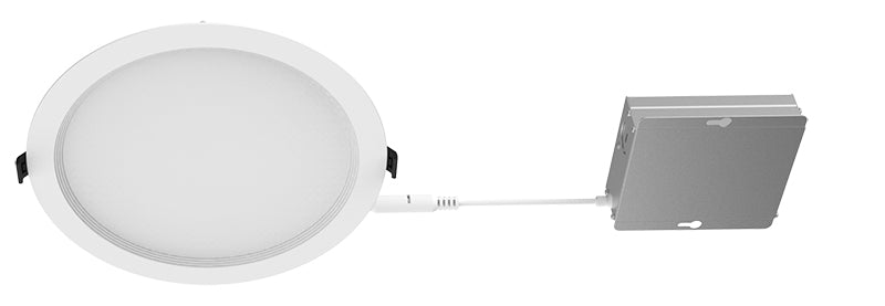 Westgate Mfg Round Slim Panel Light, 18W, 3000K, CRI90, 0-10V, 8 In., White, RSLC8-BF-30K