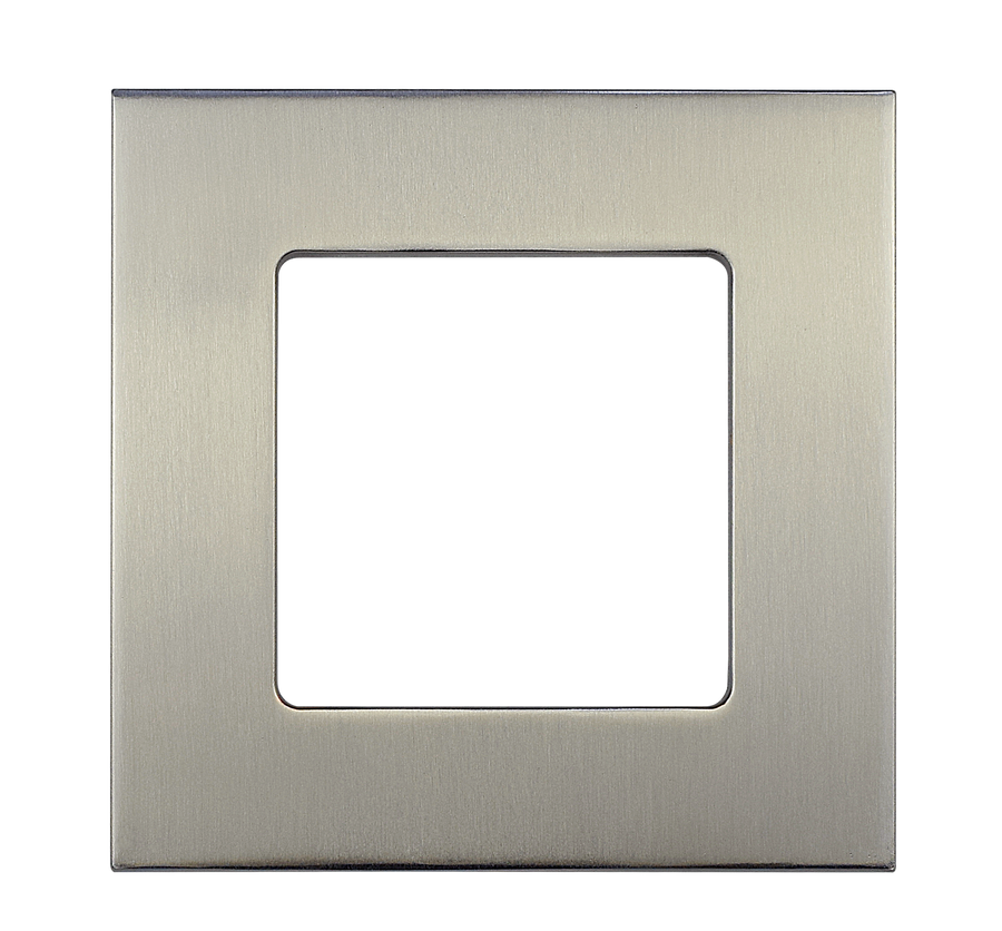 Westgate Mfg SSL4 Trim Ring, 4 In. Square, Brushed Nickel, SSL4-TRM-BN