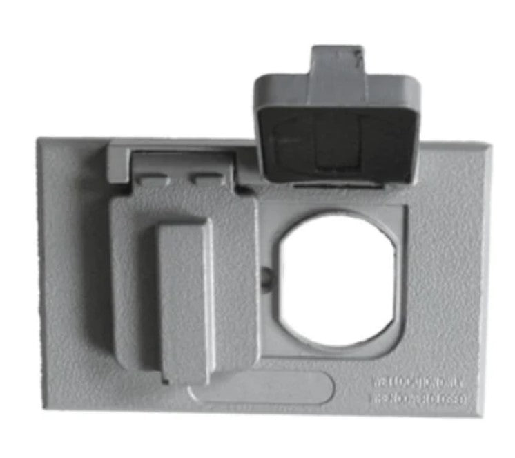 Westgate Mfg Duplex Cover, Horizontal, Steel, Gray, W1C-DH