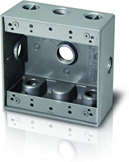 Westgate Mfg Electrical Box, 1/2" Trade Size, 6 Outlet Holes, Gray, W2B50-6X