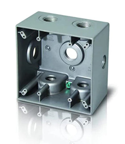 Westgate Mfg Electrical Box, 3/4" Trade Size, 3 Outlet Holes, Gray, W2B75-3