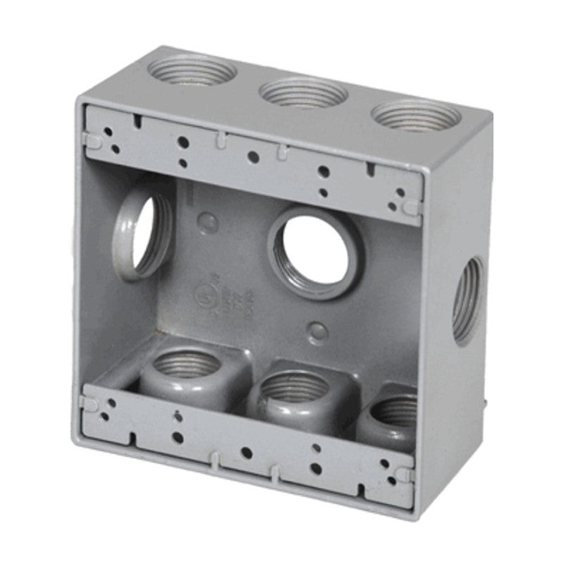 Westgate Mfg Electrical Box, 3/4 In. Trade Size, 7 Outlet Holes, 30.5 cu. in., W2B75-7