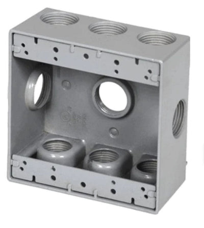 Westgate Mfg Electrical Box, 3/4 In. Trade Size, 9 Outlet Holes, 30.5 cu. in., W2B75-9