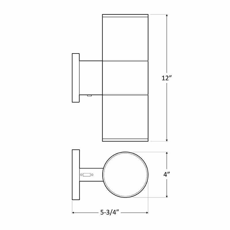 Westgate Mfg 4" Cylinder Light, 30W, CCT Selectable, TRIAC Dimmable, IP65, Brushed Nickel, WMC-UDL-MCT-BN-DT