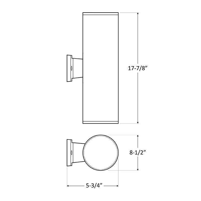 Westgate Mfg Wall Cylinder Up/Down Light, 40W, CCT Selectable, IP65, Bronze, WMCL-UDL-MCT-BR