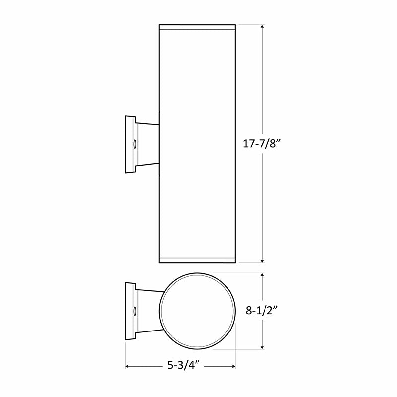 Westgate Mfg Wall Cylinder Up/Down Light, 40W, CCT Selectable, IP65, Black, WMCL-UDL-MCT-BK