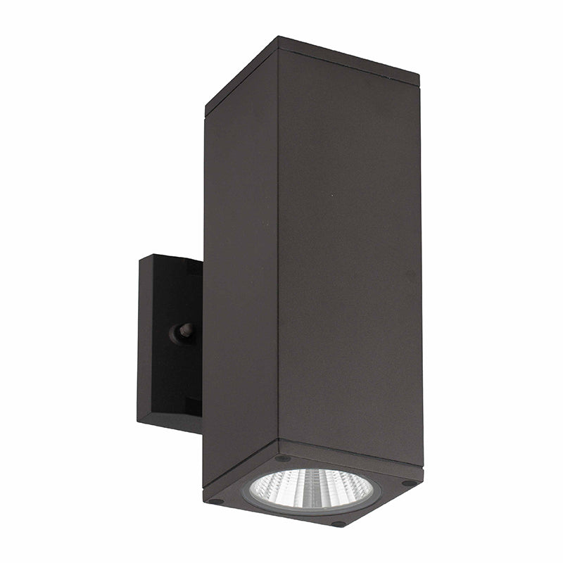Westgate Mfg WMCS Square Up/Down Wall Cylinder, 24W, CCT Selectable, TRIAC Dimmable, IP65, Bronze, WMCS-UDL-MCT-BR-DT
