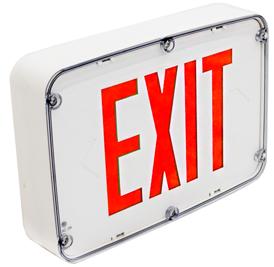 Westgate NEMA 4X Rated LED Exit Signs Double Red Letter White, XTN4X-2RW