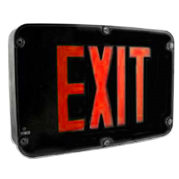 Westgate NEMA 4X Rated LED Exit Signs Double Red Letter Black, XTN4X-2RBEM