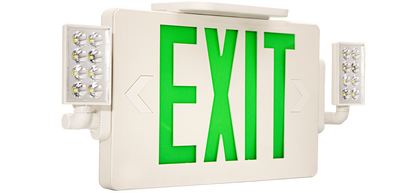 Westgate LED Super Slim Exit Sign with Adjustable Heads Green Letter White, XTSL-CL-GW