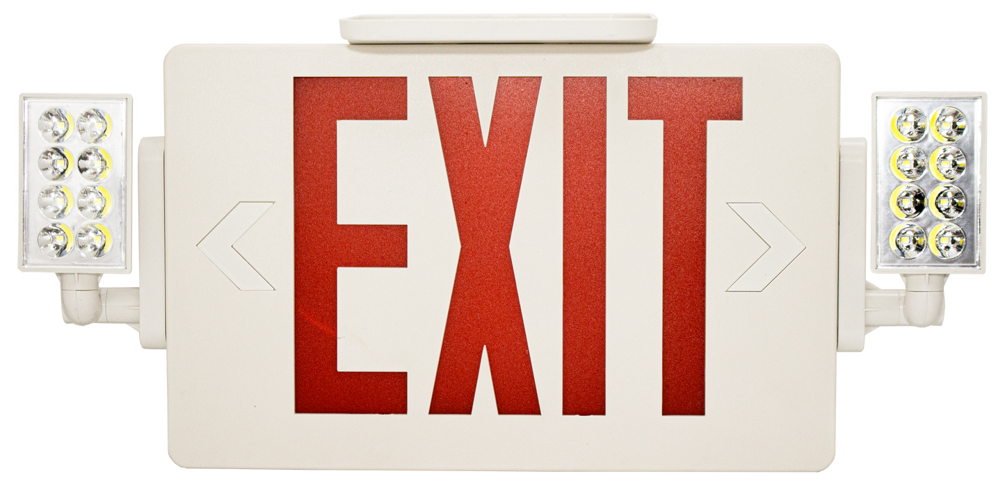 Westgate Lighting  Super Slim Led Exit Sign With Adjustable Led Heads - Red Letters 120/277 Voltage  XTSL-CL-RW