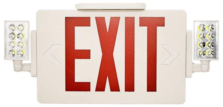 Westgate LED Super Slim Exit Sign with Adjustable Heads Red Letter White, XTSL-CL-RW