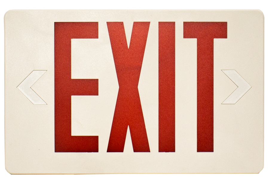Westgate LED Super Slim Exit Signs Red Letter White, XTSL-RW