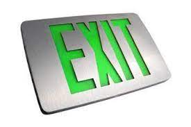 Westgate Mfg XD Thin Die Cast Emergency Light, Dual-Face, Battery Backup, Aluminum Face/Body, Green, 120-277V, XD-TH-2GAAEM