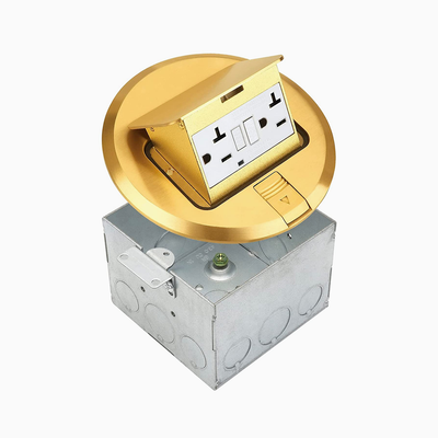 Select Lighting Retractable Recessed Socket for Countertops & Floors SLFB-PU-GFCI-BR