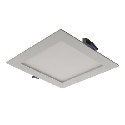 Elco Lighting 6" Ultra Slim Square Panel Light, 12W, 3000K, CRI90, Triac/ELV, White, ERT66130W