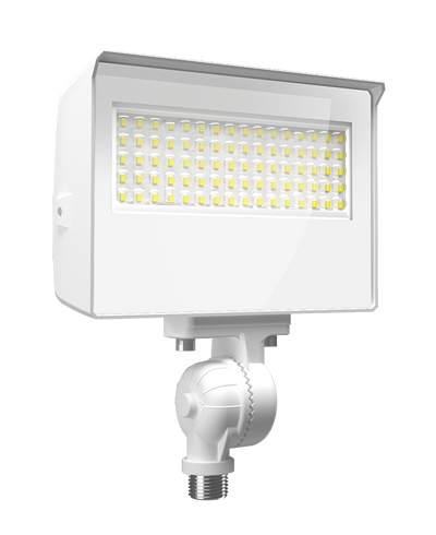 RAB Lighting X22 LED Flood Light, 35 | 30 | 25 | 20W, CCT Selectable, Knuckle + Yoke Mount, Photocell, 120-277V, White, X22-35W