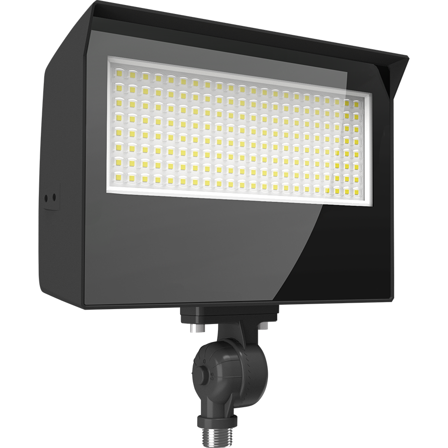 RAB Lighting X22 LED Flood Light, 80 | 70 | 60 | 50W, CCT Selectable, Knuckle + Trunnion Mount, Photocell, 120-277V, Bronze, X22-80